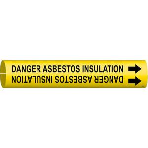 BRADY 4045-A Rohrmarkierer Danger Asbest Insulation Y | AF4NAF 9CR99