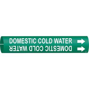 BRADY 4048-B Rohrmarkierer für häusliches Kaltwasser, grün | AE9ARD 6H558