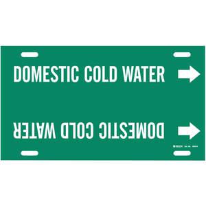BRADY 4048-H Pipe Marker Domestic Cold Water 10 To 15 In | AE4KNU 5LEV3