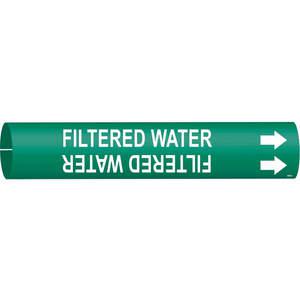 BRADY 4058-C Pipe Marker Filter Water Green 2-1/2 To 3-7/8 In | AF4VFY 9LDX5