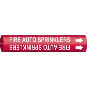 BRADY 4059-C Pipe Marker Fire Auto Sprinklers Red | AF4ATB 8ND20