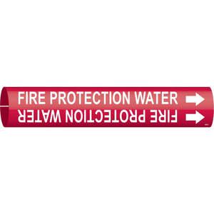 BRADY 4060-C Pipe Marker Fire Protection Water Red | AE8ZHP 6GT75