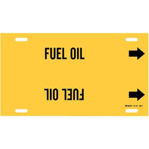 BRADY 4063-H Pipe Marker Fuel Oil Yellow 10 To 15 In | AF4GHU 8VX99