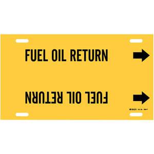 BRADY 4064-H Pipe Marker Fuel Oil Return Y 10 To 15 In | AE4KPU 5LEX7