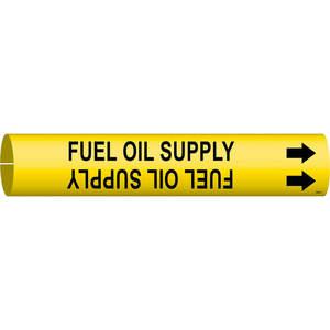 BRADY 4065-A Pipe Marker Fuel Oil Supply 3/4 To 1-3/8 In | AE3ZGK 5GXN8