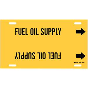 BRADY 4065-G Pipe Marker Fuel Oil Supply Y 8 To 9-7/8 In | AE4KPW 5LEX9