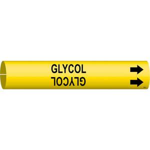 BRADY 4068-C Pipe Marker Glycol Yellow 2-1/2 To 3-7/8 In | AF6CNV 9WPN8