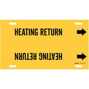 BRADY 4070-G Pipe Marker Heating Return Y 8 To 9-7/8 In | AE4KQC 5LEY5