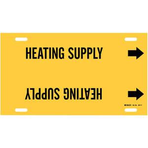 BRADY 4071-G Pipe Marker Heating Supply Y 8 To 9-7/8 In | AE4KQF 5LEY8