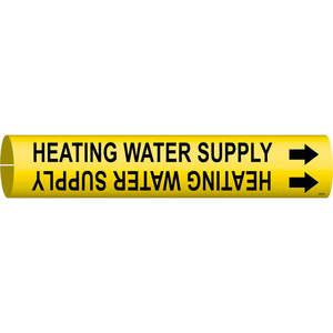 BRADY 4073-D Pipe Marker Heating Water Supply 4 To 6 In | AE3ZVW 5GYT1