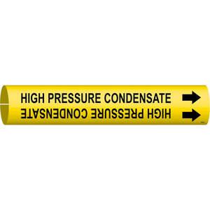 BRADY 4076-C Pipe Marker High Pressure Condensate Yellow | AF4PBF 9E046