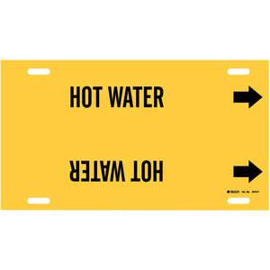 BRADY 4079-F Pipe Marker Hot Water Yellow 6 To 7-7/8 In | AE4KRW 5LFA2