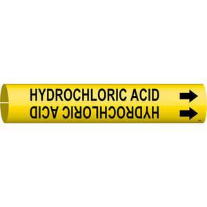 BRADY 4085-C Pipe Marker Hydrochloric Acid 2-1/2 To 3-7/8 | AE4KBX 5LDP4