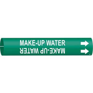 BRADY 4093-A Pipe Marker Make Up Water 3/4 To 1-3/8 In | AF4KHZ 8ZC45