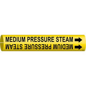 BRADY 4095-A Pipe Marker Medium Pressure Steam Yellow | AF4JLG 8YAW4