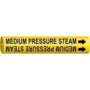 BRADY 4095-D Pipe Marker Medium Pressure Steam 4 To 6 In | AF4RFN 9GEY1