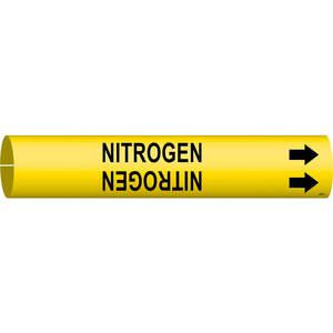 BRADY 4098-D Pipe Marker Nitrogen Yellow 4 To 6 In | AE4KCE 5LDR3