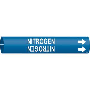 BRADY 4100-A Pipe Marker Nitrogen Blue 3/4 To 1-3/8 In | AE3ZHM 5GXT6