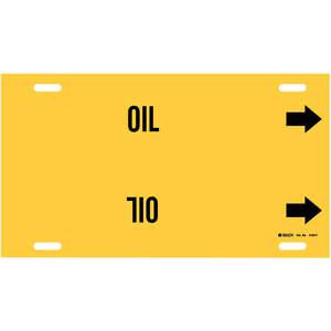 BRADY 4103-H Pipe Marker Oil Yellow 10 To 15 In | AE4KUP 5LFF3