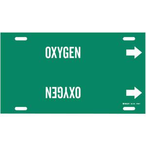 BRADY 4106-F Pipe Marker Oxygen Green 6 To 7-7/8 In | AE4KUX 5LFG0