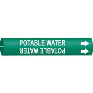 BRADY 4111-D Pipe Marker Potable Water Green 4 To 6 In | AE4KDA 5LDU3