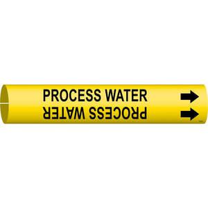 BRADY 4112-C Pipe Marker Process Water 2-1/2 To 3-7/8 In | AE4KDB 5LDU4