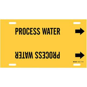 BRADY 4112-G Pipe Marker Process Water Y 8 To 9-7/8 In | AE4KVN 5LFH5