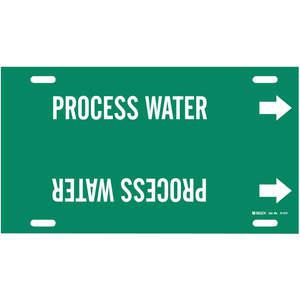 BRADY 4113-H Pipe Marker Process Water Green 10 To 15 In | AE4KVT 5LFH9