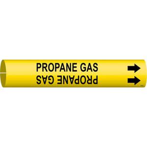 BRADY 4114-A Pipe Marker Propane Gas Y 3/4 To 1-3/8 In | AF4NAB 9CR91