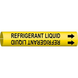 BRADY 4117-B Pipe Marker Refrigerant Liquid 1-1/2 To 2-3/8 | AF4ZWF 9TDL1