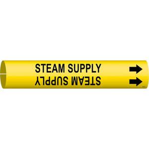 BRADY 4131-C Pipe Marker Steam Supply 2-1/2 To 3-7/8 In | AF4HXH 8XEY4