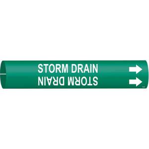 BRADY 4132-C Pipe Marker Storm Drain 2-1/2 To 3-7/8 In | AE4KDN 5LDV6