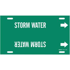 BRADY 4134-F Pipe Marker Storm Water Green 6 To 7-7/8 In | AF4GFP 8VUK1