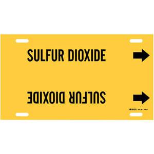 BRADY 4135-G Pipe Marker Sulfur Dioxide Y 8 To 9-7/8 In | AF4CJY 8PLZ1