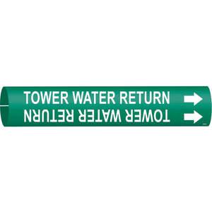 BRADY 4143-C Pipe Marker Tower Water Return 2-1/2 To 3-7/8 | AE4KDT 5LDW0