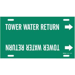BRADY 4143-F Pipe Marker Tower Water Return 6 To 7-7/8 In | AE4KWX 5LFL7