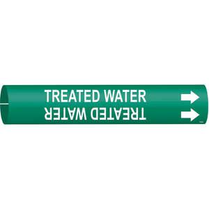 BRADY 4145-B Pipe Marker Treated Water 1-1/2 To 2-3/8 In | AE3ZJZ 5GXX5