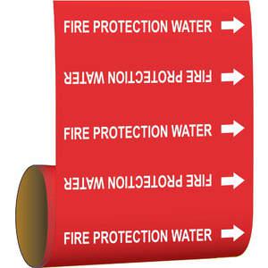 BRADY 41462 Pipe Marker Fire Protection Water Red | AF3RVC 8CMP6