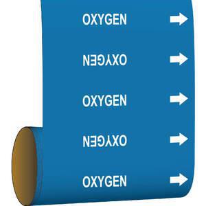 BRADY 15587 Pipe Marker Oxygen Blue | AF4ZGW 9RYN1
