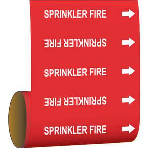 BRADY 15592 Pipe Marker Sprinkler Fire Red | AF4EXD 8UKH0