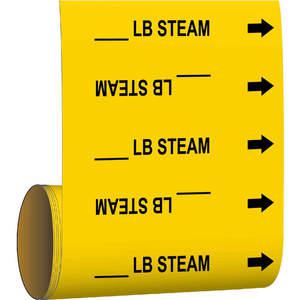 BRADY 41483 Pipe Marker _____lb. Steam Yellow | AF6CNU 9WPN7