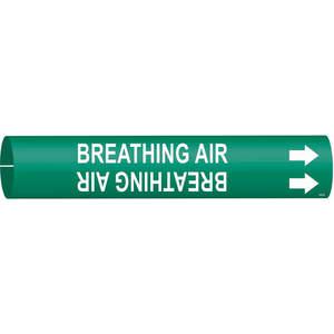 BRADY 4167-B Pipe Marker Breathing Air 1-1/2 To 2-3/8 In | AE3ZKU 5GXZ7
