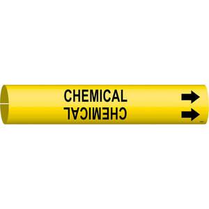 BRADY 4169-C Pipe Marker Chemical Y 2-1/2 To 3-7/8 In | AF4YNJ 9PYA3