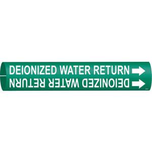 BRADY 4172-B Pipe Marker Deionized Water Return Green | AF3TGT 8CT65