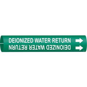 BRADY 4172-C Pipe Marker Deionized Water Return Green | AF4UFU 9KAU3