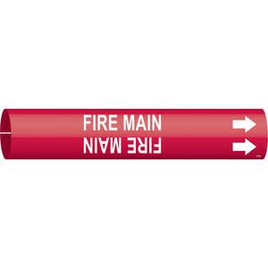 BRADY 4185-C Pipe Marker Fire Main R 2-1/2 To 3-7/8 In | AF4PBH 9E049