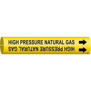 BRADY 4194-A Pipe Marker High Pressure Natural Gas Y | AF4LPE 9AG93
