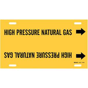 BRADY 4194-G Pipe Marker High Pressure Natural Gas Y | AF4DEA 8RLD9