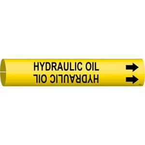 BRADY 4199-A Pipe Marker Hydraulic Oil Y 3/4 To 1-3/8 In | AF4YEP 9PTM6