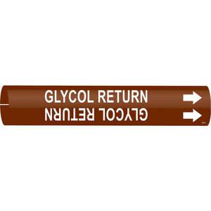 BRADY 4201-B Pipe Marker Glycol Return | AF8CPB 24VJ27